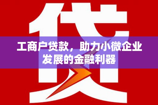 恒春工商户贷款,助力小微企业发展的金融利器 恒春工商户贷款,助力小微企业发展的金融利器