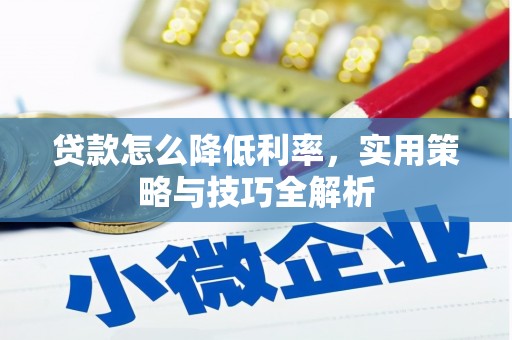 恒春贷款怎么降低利率，实用策略与技巧全解析