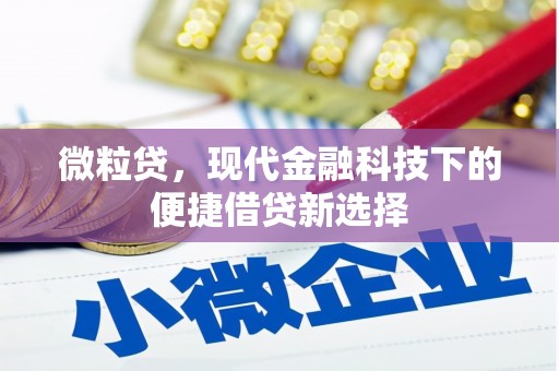 恒春微粒贷，现代金融科技下的便捷借贷新选择