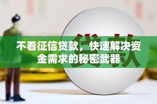 恒春不看征信贷款，快速解决资金需求的秘密武器