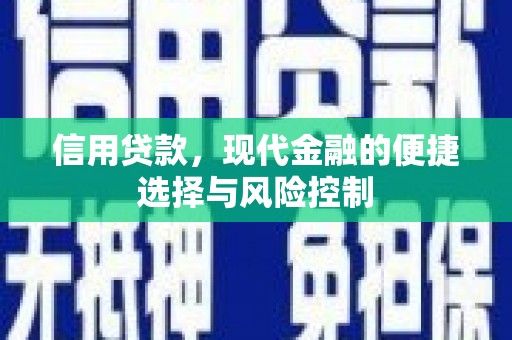 恒春信用贷款，现代金融的便捷选择与风险控制