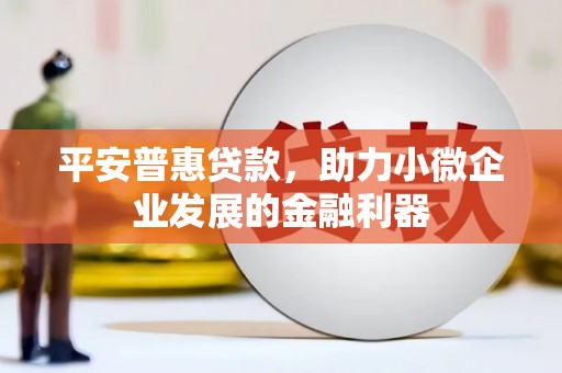 恒春平安普惠贷款，助力小微企业发展的金融利器