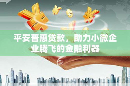 恒春平安普惠贷款，助力小微企业腾飞的金融利器