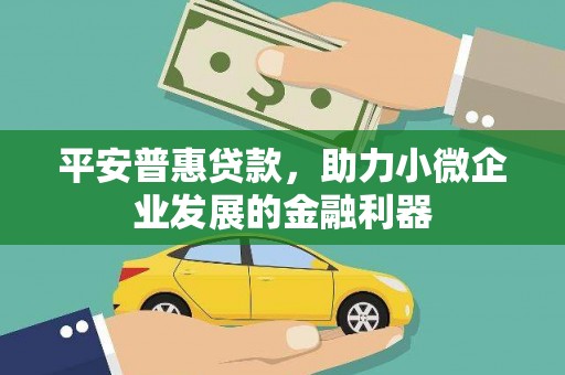 恒春平安普惠贷款，助力小微企业发展的金融利器