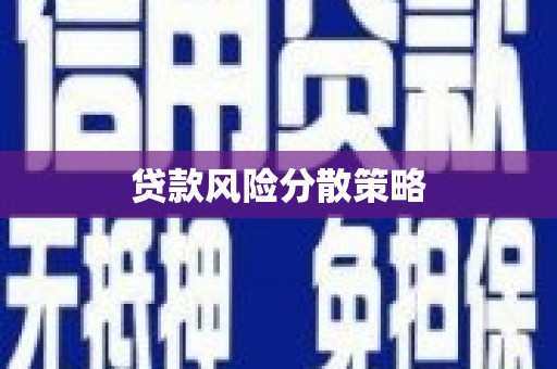 恒春贷款风险分散策略