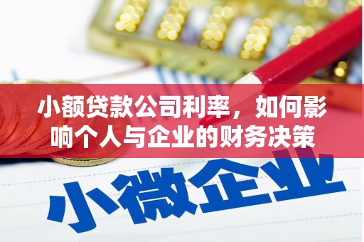 恒春小额贷款公司利率，如何影响个人与企业的财务决策