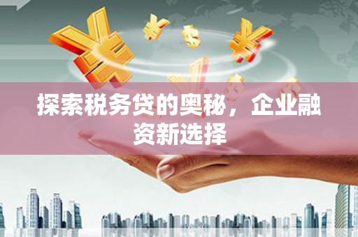 恒春探索税务贷的奥秘，企业融资新选择