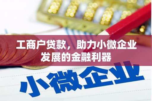 恒春工商户贷款，助力小微企业发展的金融利器