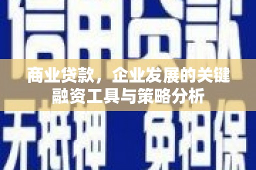 恒春商业贷款，企业发展的关键融资工具与策略分析