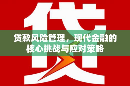 恒春贷款风险管理，现代金融的核心挑战与应对策略