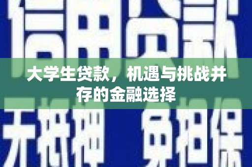恒春大学生贷款，机遇与挑战并存的金融选择