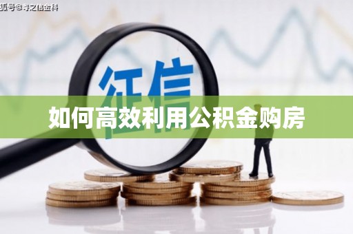 恒春如何高效利用公积金购房