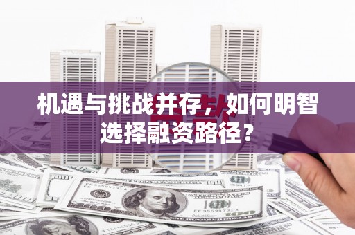 恒春机遇与挑战并存，如何明智选择融资路径？